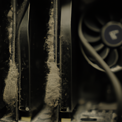 תמונה המציגה הצטברות אבק על רכיבי המחשב