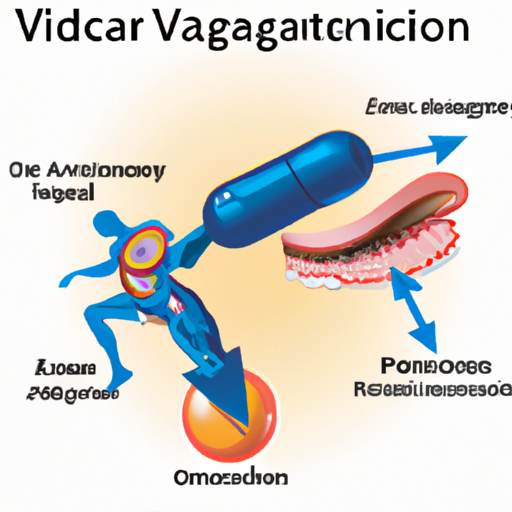 איור המתאר את מנגנון הפעולה של ויאגרה בגוף